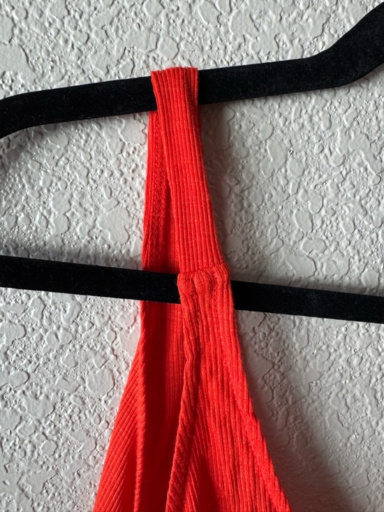 Free People Intimately FP Coral Orange Ribbed Swing Tank Top M - Picture 7 of 7